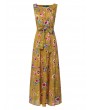 Vintage Sleeveless Floral Overhead Maxi Dress