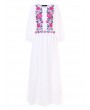 Women Vintage Floral Print Long Maxi Dress